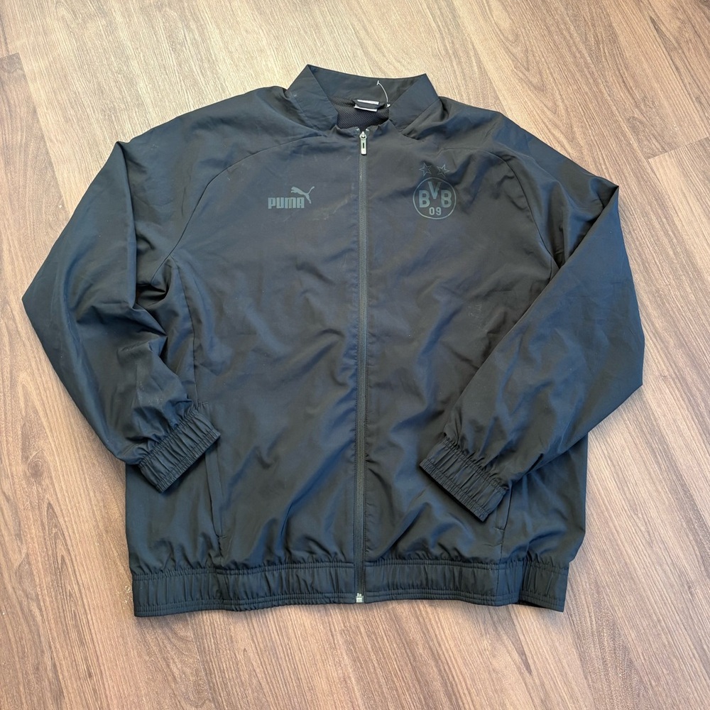 Puma Black Borussia Dortmund 22/23 Windbreaker Jacket for Men